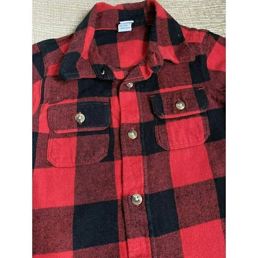 Buffalo Plaid Flannel Button Up Shirt